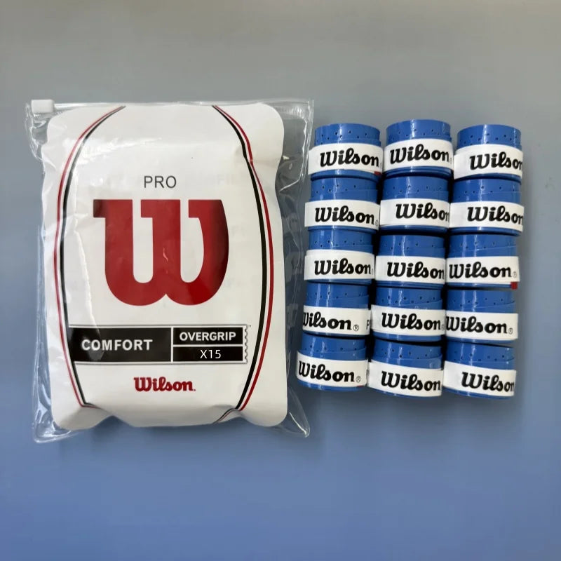 15/30PCS Original wilso Overgrip Anti Slip Tennis Racket Sweatband Grips Padel Shock Absorption Grip Tape Training Accessories
