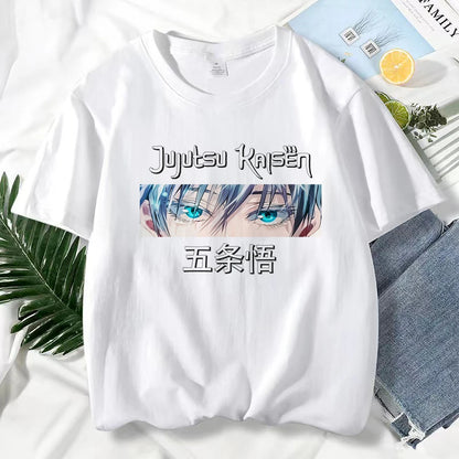 Japanese Anime Jujutsu Kaisen T Shirt for Men Gojo Satoru Print Graphic T Shirts Unisex Harajuku Fashion Casual Short Sleeve Tee