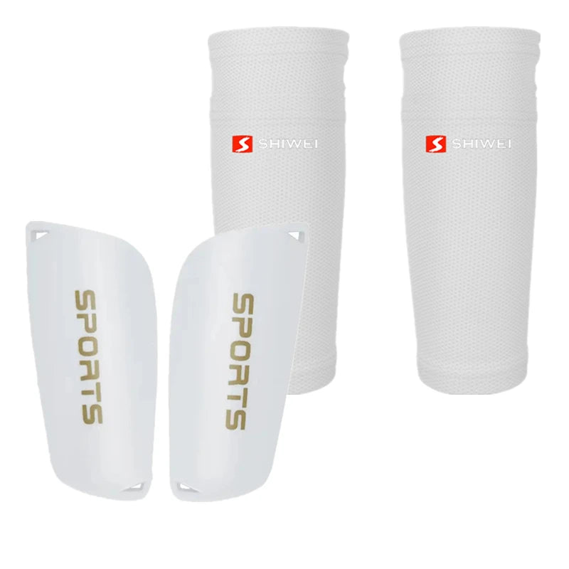 One set of Soccer Shin Guard Pads with Sleeves Kids Child Men Unisex Training Protection football accessories futbol accesorios