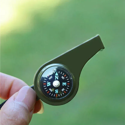 3 in 1 Emergency Survival Whistle Compass Thermometer Referee Cheerleading Whistle Camping Hiking Outdoor Multifunction Whistle