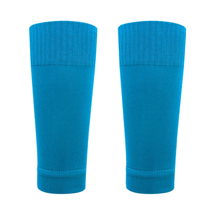 ﻿ 1 Pairs Leg Warmers Football Sports Socks Without Foot Adults Shin Guard Calf Socks Kids Leg Compression Socks Protection Gear