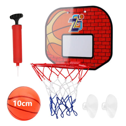Mini Basketball Hoop Set Portable Basketball Hoop with Ball and Inflatable Pump Basketball Set Indoor Outdoor Play for Kids