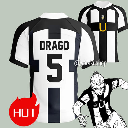 2025 Blue Lock Ubers Jersey Soccer V-neck T Shirts Cosplay Uniforms Barou Aiku Lorenzo T Shirt Unisex Uber Street Wear Tops