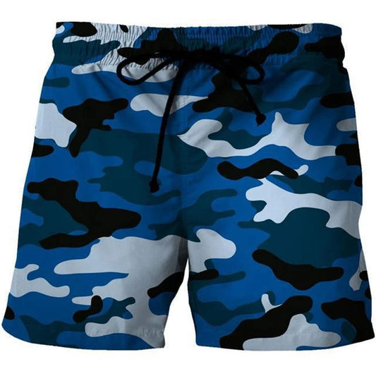 Hot Sale 3d Camouflage Print Men's Beach Shorts Women Kids Surf Board Shorts Casual Personality Swim Trunks Fashion Ice Shorts