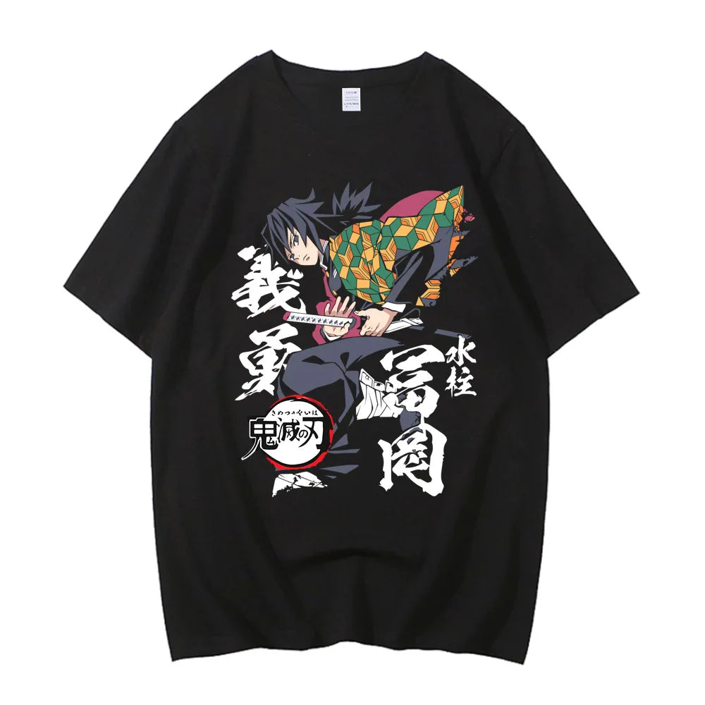 Movie Demon Slayer Infinity Castle T Shirt Men High Quality Cotton Anime Graphic Tees Tops Clothing Harajuku Casual T-shirt