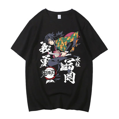 Movie Demon Slayer Infinity Castle T Shirt Men High Quality Cotton Anime Graphic Tees Tops Clothing Harajuku Casual T-shirt