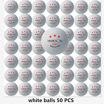 New Huieson 3 Star 20~100 PCS ABS 40+ Material Professional Table Tennis Balls TTF Table Tennis Ping Pong Balls For Competition
