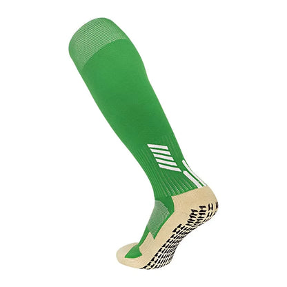 Anti Non Slip Football Socks Cut Black Long Length Adhesive Towel High Leg Grip Soccer Stockings Sports for Men and Children