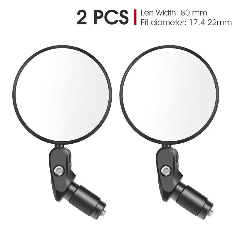 WEST BIKING Bicycle Mirror Anti Glare Handlebar End 360 Rearview Mirror Wide Angle High-Definition Bike Safety Side Mirror