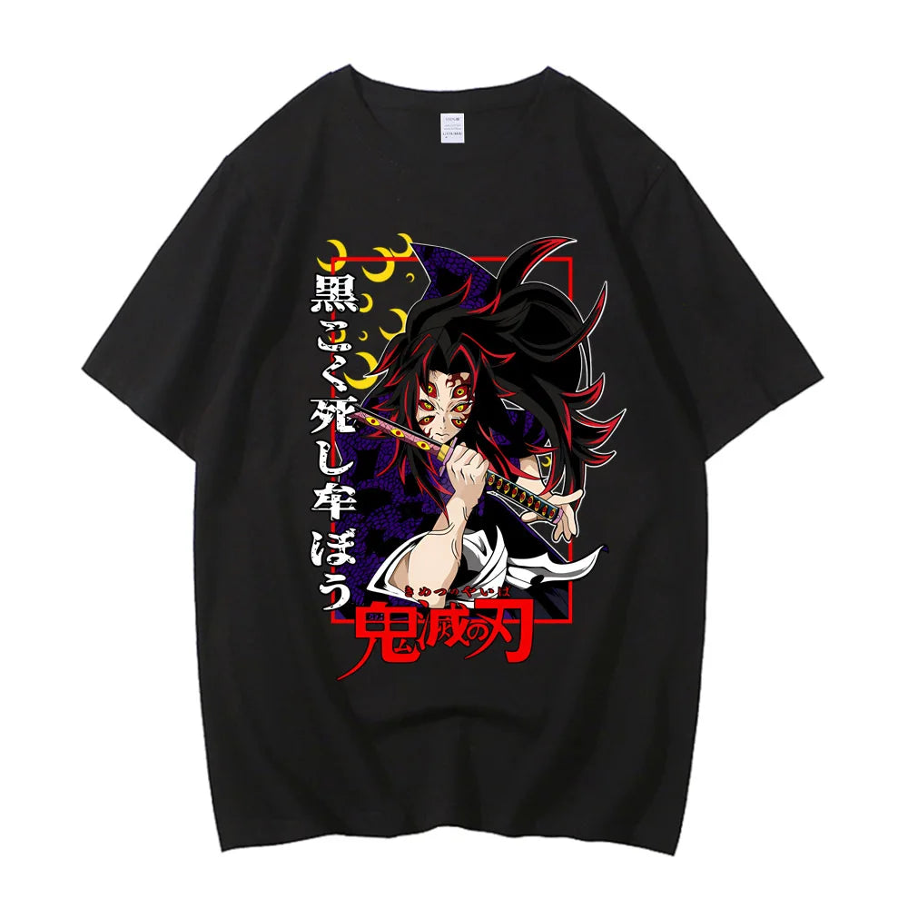 Movie Demon Slayer Infinity Castle T Shirt Men High Quality Cotton Anime Graphic Tees Tops Clothing Harajuku Casual T-shirt