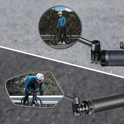 WEST BIKING Bicycle Mirror Anti Glare Handlebar End 360 Rearview Mirror Wide Angle High-Definition Bike Safety Side Mirror