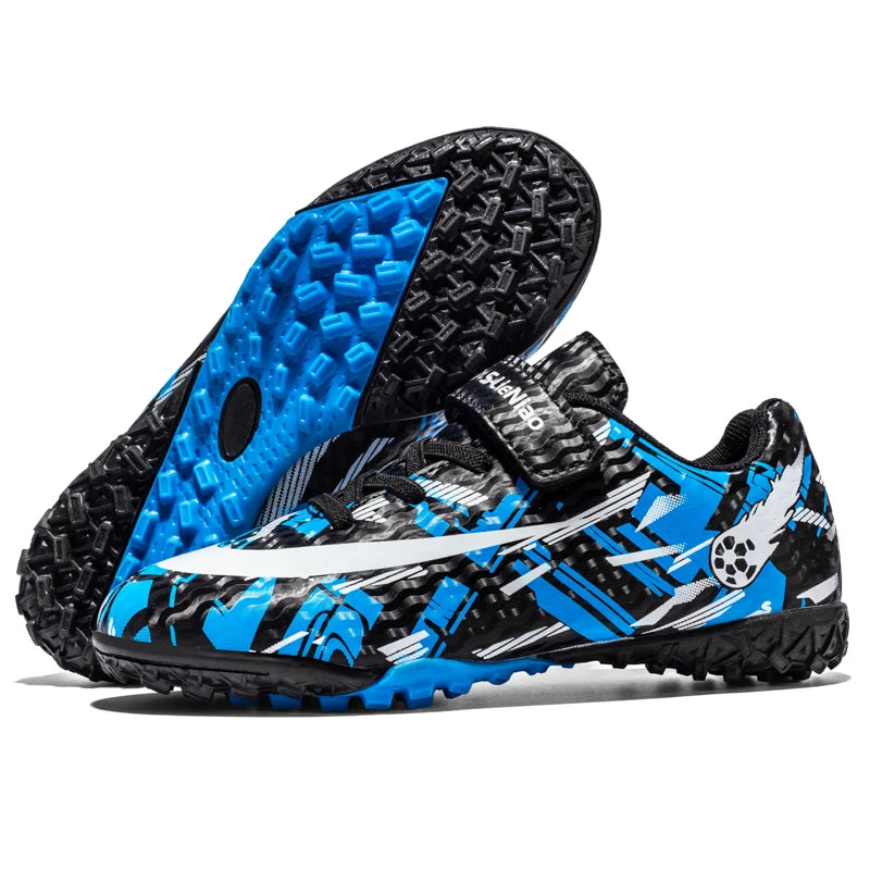 Childrens Soccer Shoes for Boy Indoor Turf Training Outdoor Sports Fast Football Shoes Society Cleats Football Boots for Kids