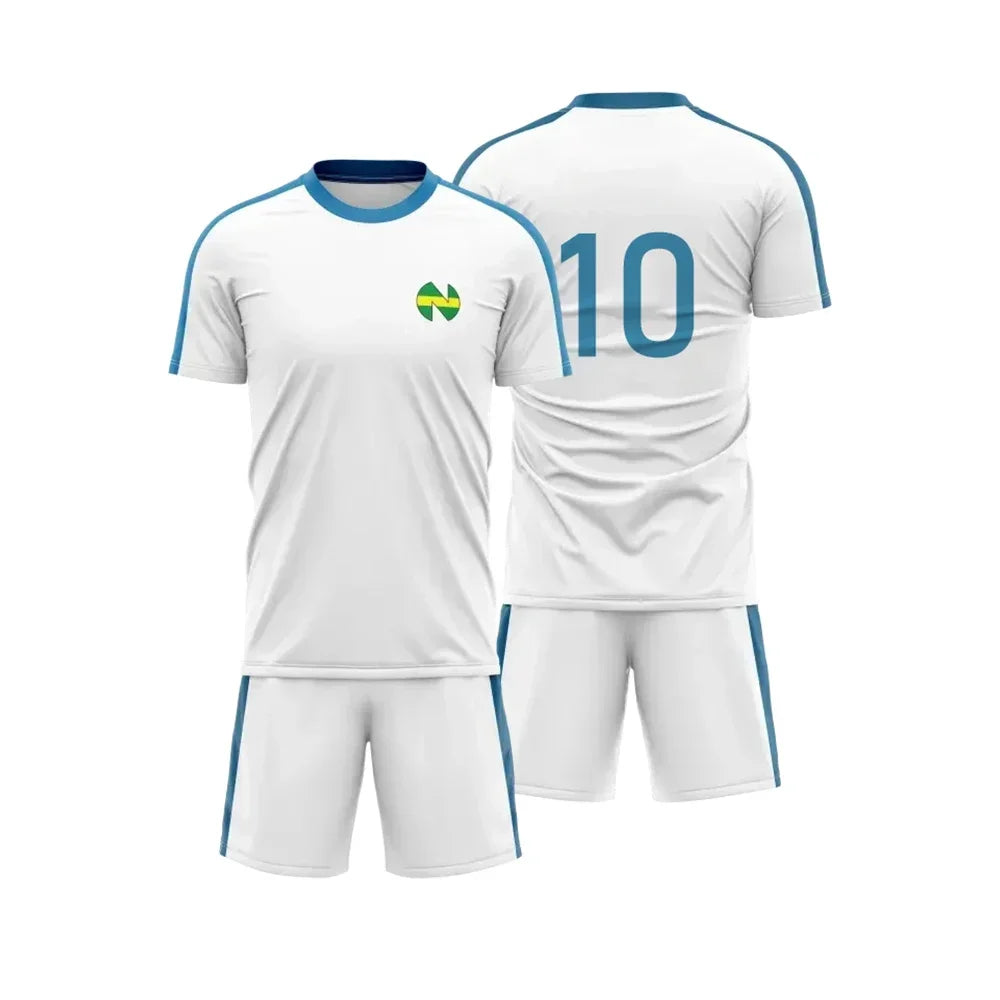 Captain Tsubasa Anime 3D Printed Plus Size Men T-shirt Cosplay Sports Quick Drying Breathable Custom Football Jersey Shorts Set