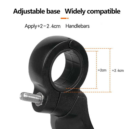 Stainless Steel Bike Handlebar HD Bicycle Rearview Mirror  360 Rotation Wide Range Rearview Mirror Adjustable Angle Reflector