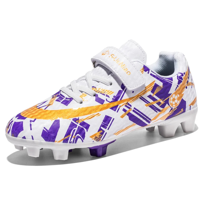 Childrens Soccer Shoes for Boy Indoor Turf Training Outdoor Sports Fast Football Shoes Society Cleats Football Boots for Kids