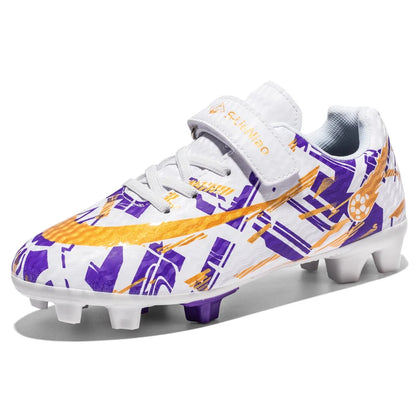 Childrens Soccer Shoes for Boy Indoor Turf Training Outdoor Sports Fast Football Shoes Society Cleats Football Boots for Kids