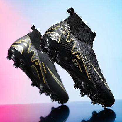 New Men Football Field Boots Women Professional Ultralight Cleats Soccer Shoes Unisex Match TF/FG High Ankle Boys Football Shoes