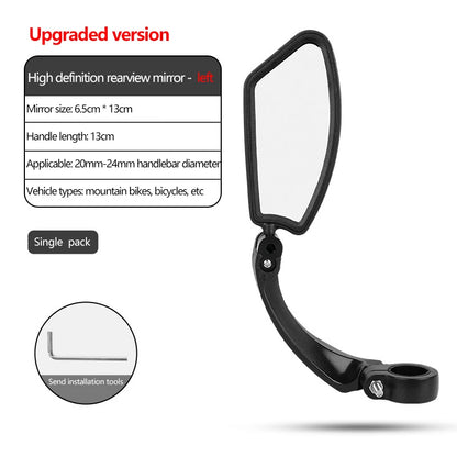Stainless Steel Bike Handlebar HD Bicycle Rearview Mirror  360 Rotation Wide Range Rearview Mirror Adjustable Angle Reflector