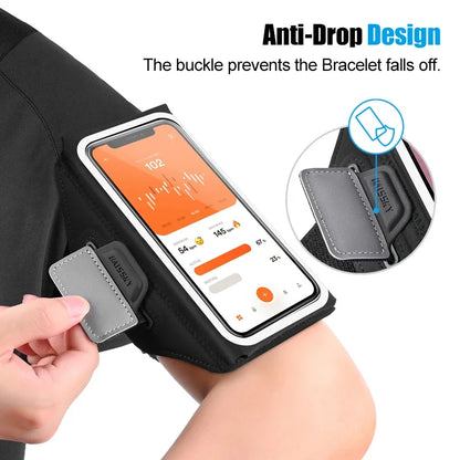 HAISSKY Stereoscopic Running Bags For iPhone 16 Pro Max 16 Plus 16E Men Women Zipper Earphone Pocket Outdoor Sports Armband Bags