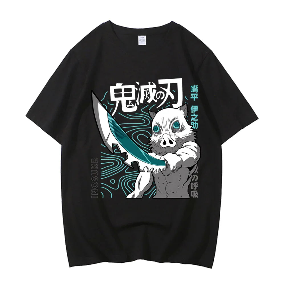 Movie Demon Slayer Infinity Castle T Shirt Men High Quality Cotton Anime Graphic Tees Tops Clothing Harajuku Casual T-shirt