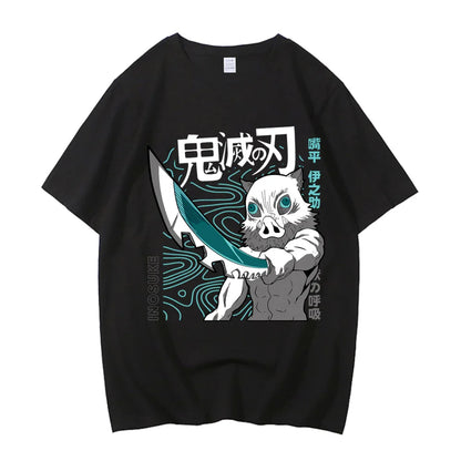 Movie Demon Slayer Infinity Castle T Shirt Men High Quality Cotton Anime Graphic Tees Tops Clothing Harajuku Casual T-shirt