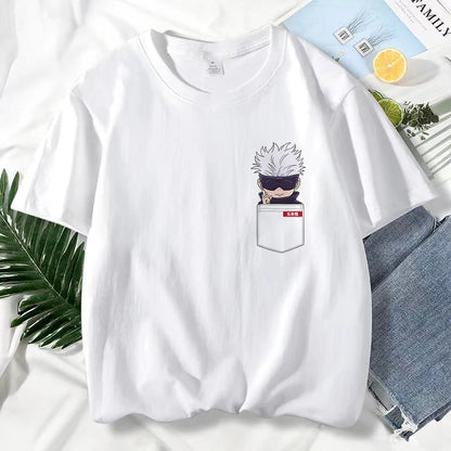 Japanese Anime Jujutsu Kaisen T Shirt for Men Gojo Satoru Print Graphic T Shirts Unisex Harajuku Fashion Casual Short Sleeve Tee