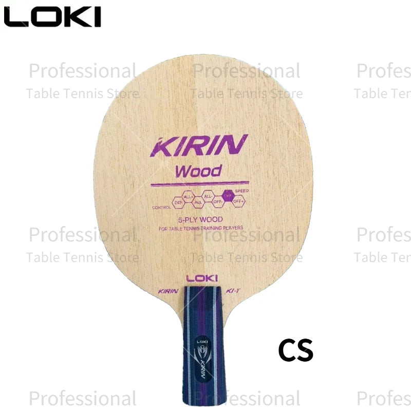 Original Loki Table Tennis Blade K1-T 5ply Wood Ping Pong Racksts Kirin Series Blade FL/CS/FL-X for Children Pure Wood Rackets