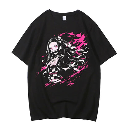 Movie Demon Slayer Infinity Castle T Shirt Men High Quality Cotton Anime Graphic Tees Tops Clothing Harajuku Casual T-shirt