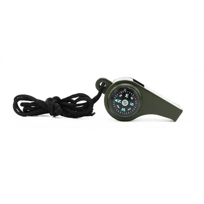 3 in 1 Emergency Survival Whistle Compass Thermometer Referee Cheerleading Whistle Camping Hiking Outdoor Multifunction Whistle