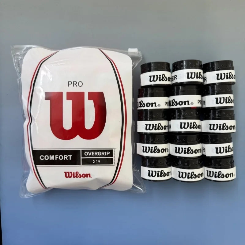 15/30PCS Original wilso Overgrip Anti Slip Tennis Racket Sweatband Grips Padel Shock Absorption Grip Tape Training Accessories