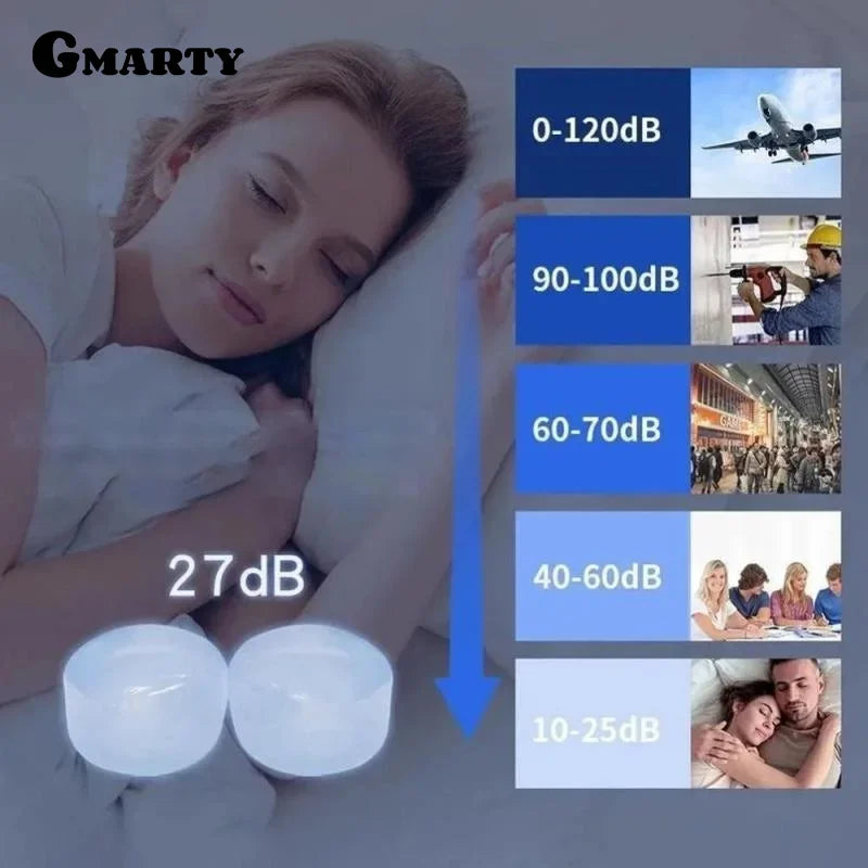 6Pcs/Box Silicone Ear Plugs Reusable Earplugs For Sleeping Swimming Traveling Working Studying Noise Reduction Flexible Ear Plug