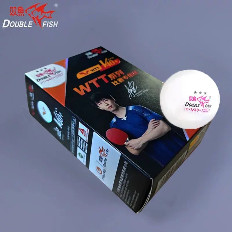 Double Fish WTT 3 Star Table Tennis Ball (WTT Official Ball) Original Double Fish 3-Star Ping Pong Balls ITTF Inproved