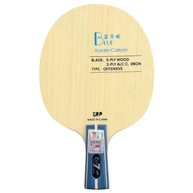 729 Blue ALC Carbon Table Tennis Blade Professional Offensive Ping Pong Blade 5+2 External ALC for Quick Attack with Loop