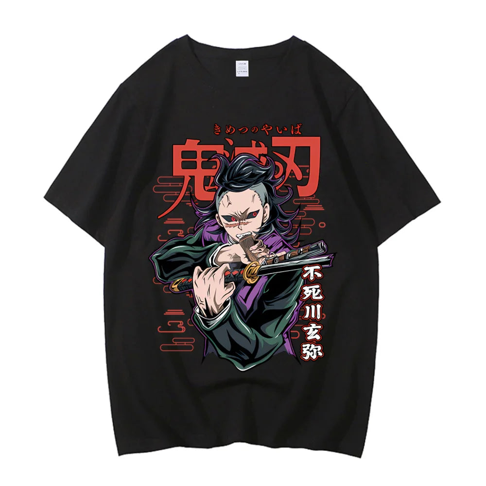 Movie Demon Slayer Infinity Castle T Shirt Men High Quality Cotton Anime Graphic Tees Tops Clothing Harajuku Casual T-shirt