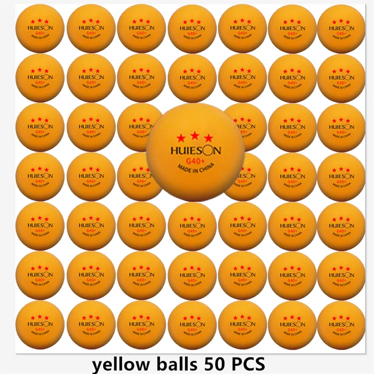 New Huieson 3 Star 20~100 PCS ABS 40+ Material Professional Table Tennis Balls TTF Table Tennis Ping Pong Balls For Competition