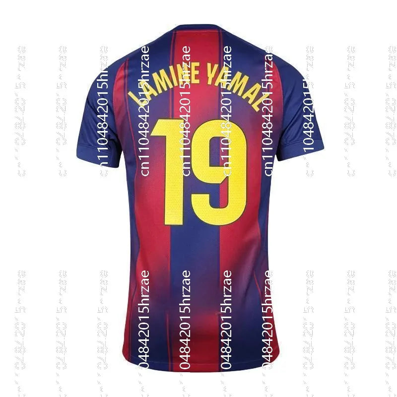 The Hot Spain Style Barca Fan Version Adult Children's Casual Sports T-shirt Football Jersey Breathable Short Sleeve Soccer Club