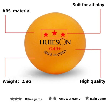Huieson G40+ Professional Ping-pong Balls 3 Star Polymer Material Table Tennis Balls TTF Standard Table Tennis For Competition