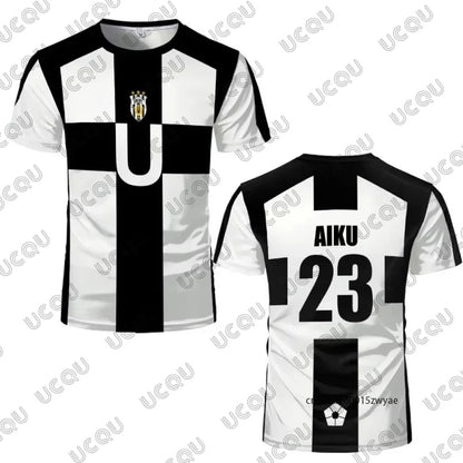 Summer Anime Don Lorenzo Blue Lock Cosplay Men's T-Shirt UBERS Jersey #23 AIKU Print Soccer Uniform Sports Kids/Adult Tops