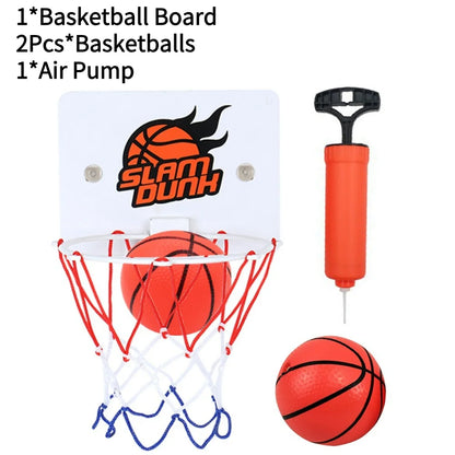 Suction Cup Basketball Hoop with 2 Balls Indoor Basketball Hoop Practice Basketball Hoop for Home Living Room