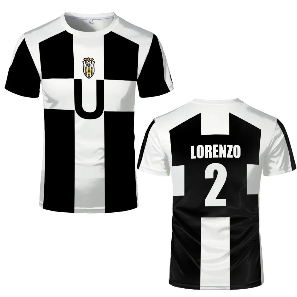 2024 Summer Five Person Pattern VL Replika Anime Uber Blue Lock Full Print Men Tshirt Cosplay Football Jersey Futsal Pattern Tee