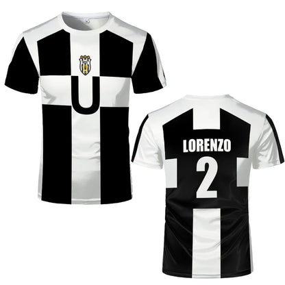 2024 Summer Five Person Pattern VL Replika Anime Uber Blue Lock Full Print Men Tshirt Cosplay Football Jersey Futsal Pattern Tee