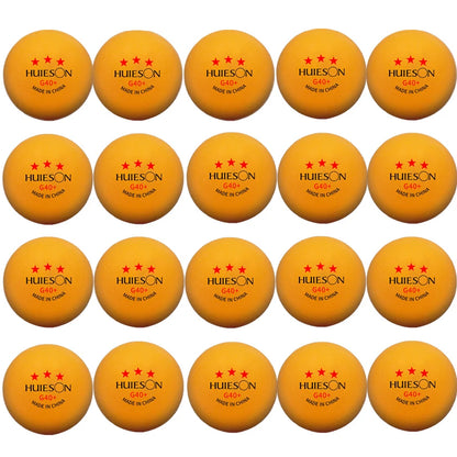 New Huieson 3 Star 20~100 PCS ABS 40+ Material Professional Table Tennis Balls TTF Table Tennis Ping Pong Balls For Competition