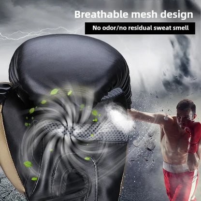 PU leather breathable boxing gloves,6oz,8oz,10oz,12oz,14oz,16oz Kids Adult professional Taekwondo and Muay Thai boxing training