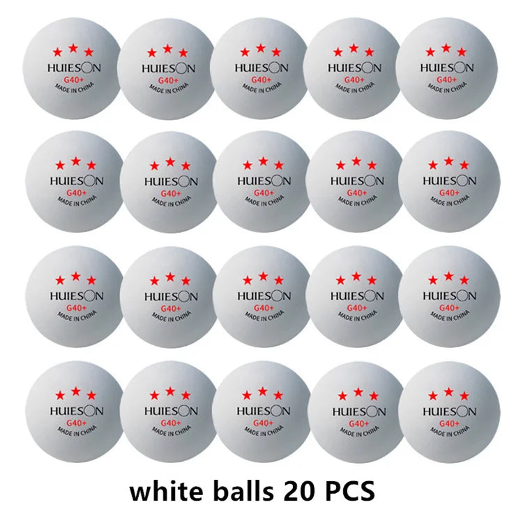 New Huieson 3 Star 20~100 PCS ABS 40+ Material Professional Table Tennis Balls TTF Table Tennis Ping Pong Balls For Competition
