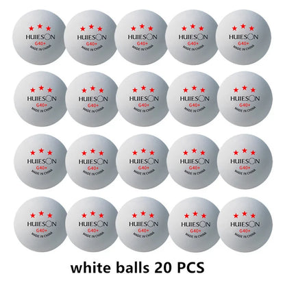 New Huieson 3 Star 20~100 PCS ABS 40+ Material Professional Table Tennis Balls TTF Table Tennis Ping Pong Balls For Competition