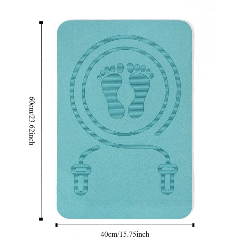 Anti-noise Jump Rope Mat Cushioning TPE Yoga Fitness Mats with Position Line Sweat Proof Skipping Mat Pilates Exercise