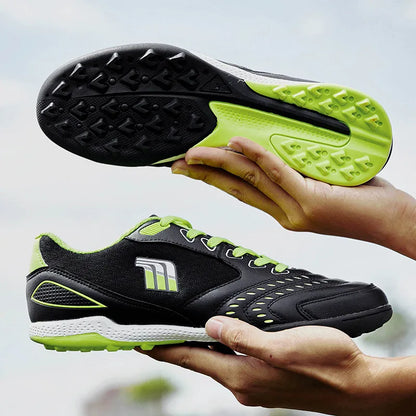 Men Indoor Turf Football Kids Training Lace Up Size 36-45 Soccer Sneakers Training Football Sneakers Flat Football Shoes