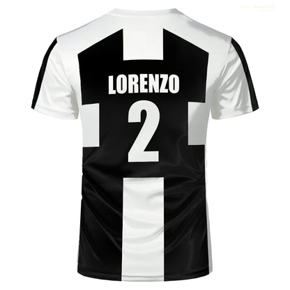 2024 Summer Five Person Pattern VL Replika Anime Uber Blue Lock Full Print Men Tshirt Cosplay Football Jersey Futsal Pattern Tee