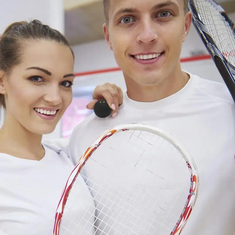 Squash Balls Double Yellow Dot Competition Squash Ball 38mm Squash Racket Balls For Slow Speed Play Professional Tournaments