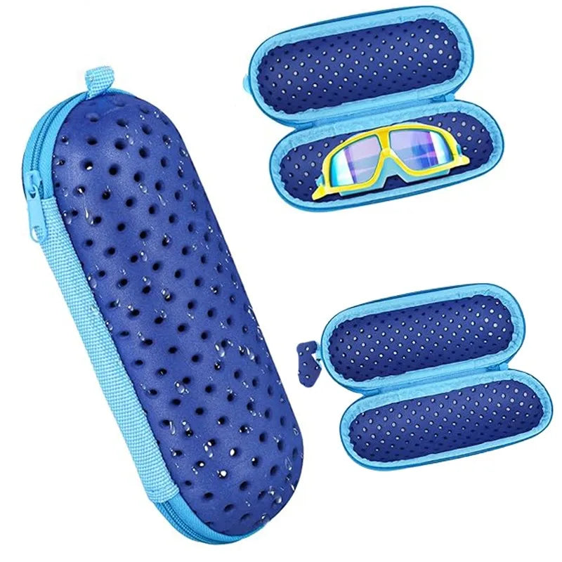 EVA Soft Swimming Glasses Organizer Protector Glasses Case Swimming Gear Breathable Drainage Hole Portable Goggles Cover